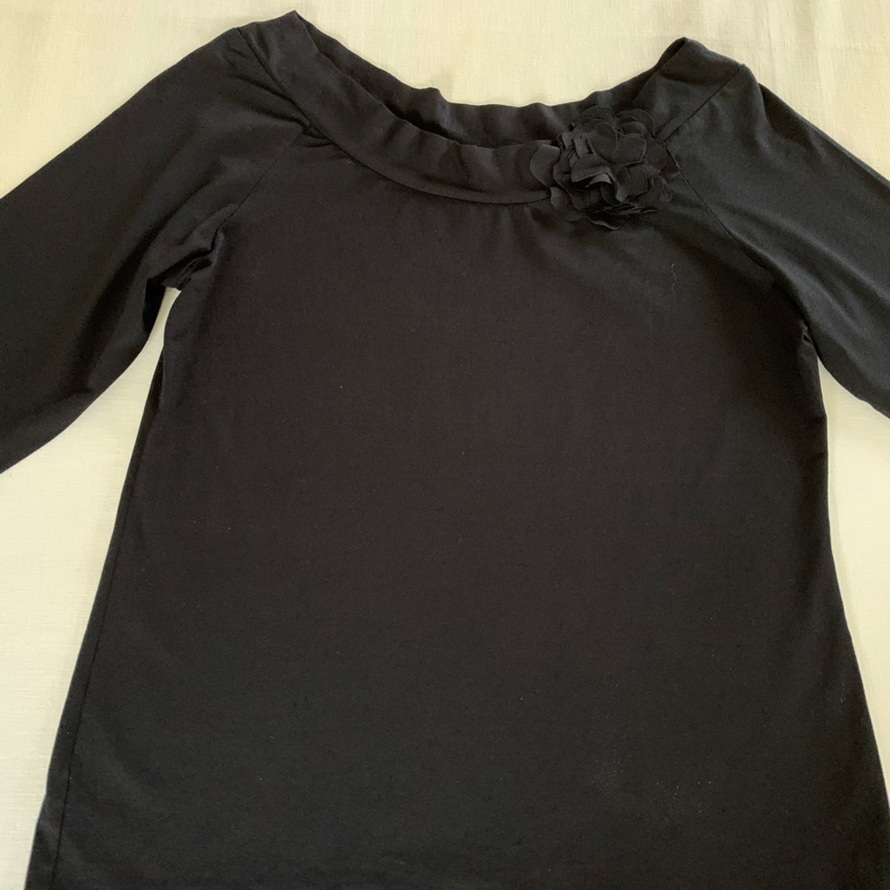 Black knit top